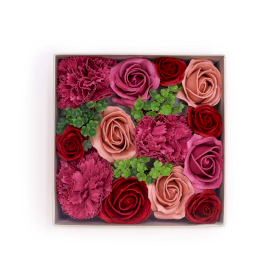 Caja Cuadrada - Rosas Vintage