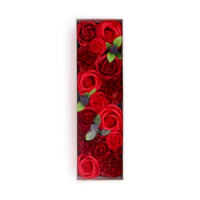 Caja Larga - Rosas Rojas Clásicas