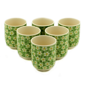 6x Tazas de te - Verde Margarita