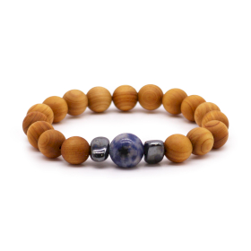 Pulsera de Cedro - Chakra Garganta - Sodalita