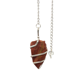 Raw Gemstone Pendulum - Red Jasper