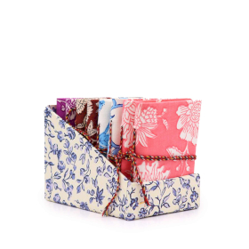 8x Cuadernos de Algodón con Estampado Floral 7x10cm (display pack)