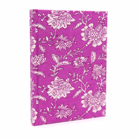 Cuadernos encuadernados en algodon 20x15cm - 96 páginas - Fucsia antigua