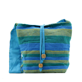 Bolsa bandolera Nepal -Prados de primavera Verde y Azul