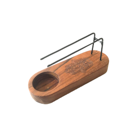 Calentador Palo Santo Pequeño - Madera de Teca - Diseño Hamsa