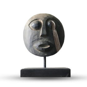 Máscara Decorativa Tribal de Timor - Antigua 27x20cm