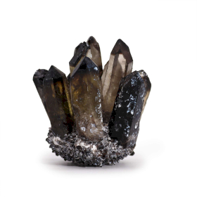Racimo Artesanal de Cuarzo Natural - Cuarzo Fantasma Ahumado (aprox 250-300gm 8cm)