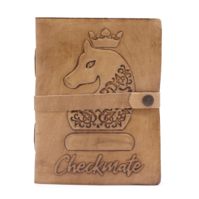 Cuaderno Jaque Mate - Marrón Claro con Bordes Desgastados