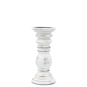 Candelabro clásico - Blanco - 23x10cm - Pequeño