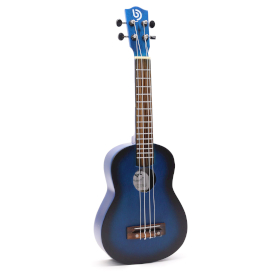 Ukelele Artesanal - Acabado Sunburst Azul (4 Cuerdas)