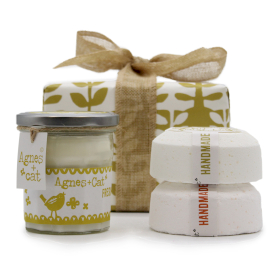 Set de Regalo: Bombas de baño de Clementina & Mor. Roll + Vela de Cítricos frescos
