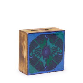Caja cuadrada esmaltada pequeña 10x10x4,2cm - Ojo - HOP HARE