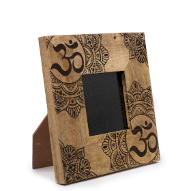 Pequeño Marco de Madera de Mango (para 10x15cm) 20x20x2cm - Mandala Negro