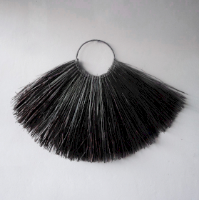 Abanico de algas marinas grande para decoración de pared - Negro