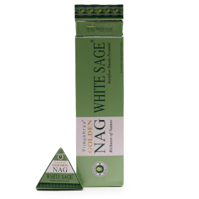 Conos de Incienso Jumbo Dorado Nag - Salvia Blanca Reflujo 42g