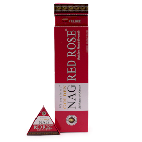 Conos de Incienso Jumbo Dorado Nag - Rosa Roja Reflujo 42g