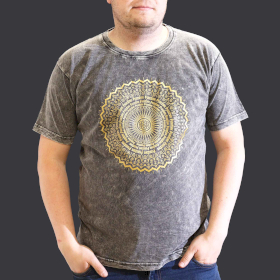 Camiseta Nomad Sari Pequeña - Mandala - Gris oscuro