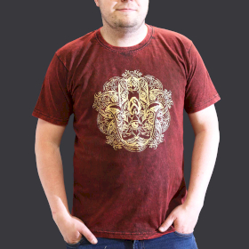 Camiseta Nomad Sari Pequeña - Hamsa - Granate
