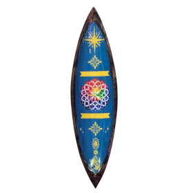 Porta Inciensos esmaltado - Madera de mango - Mandala