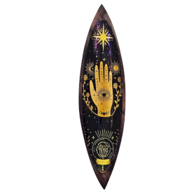 Porta Inciensos esmaltado - Madera de mango - Hamsa