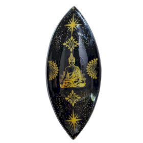 Porta Inciensos esmaltado - Aluminio - Buda dorado y negro