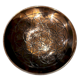 Plato de cobre para ofrendas - Flor de la Vida