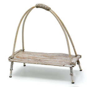Soporte para Té de Hoja de Coco - Acabado Blanco