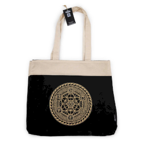 Bolsa de mano extragrande (38 x 15 x 43 cm), color chocolate 14 oz - Mandala Libertad