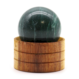Esfera de cristal de 40 mm de jade indio con soporte
