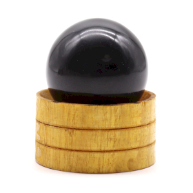 Esfera de cristal de turmalina de 40 mm con soporte