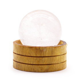 Esfera de cristal de cuarzo transparente de 50 mm con soporte