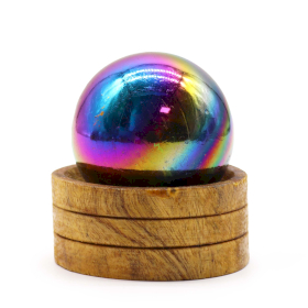 Esfera de cristal de amatista de 50 mm con soporte