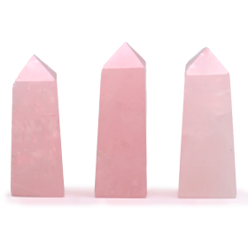 Obeliscos de Gemas aprox. 5 cm – Cuarzo Rosa