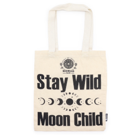 Bolso Básico Icónico  - Mantente salvaje, Niño con ánimo - (40x36cm) - Natural 4oz