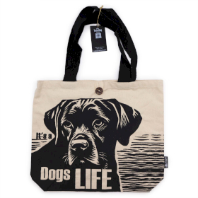 Bolso Básico Icónico - Es la vida de un perro - Blanco 10 oz (36 x 43 x 10 cm)