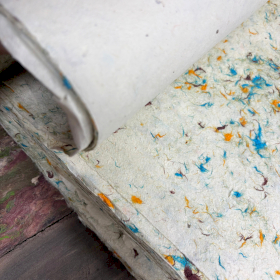 Lokta Papel de envolver hecho a mano - Algodón verde