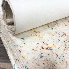 Lokta Papel de envolver hecho a mano - Mezcla de colores de algodón