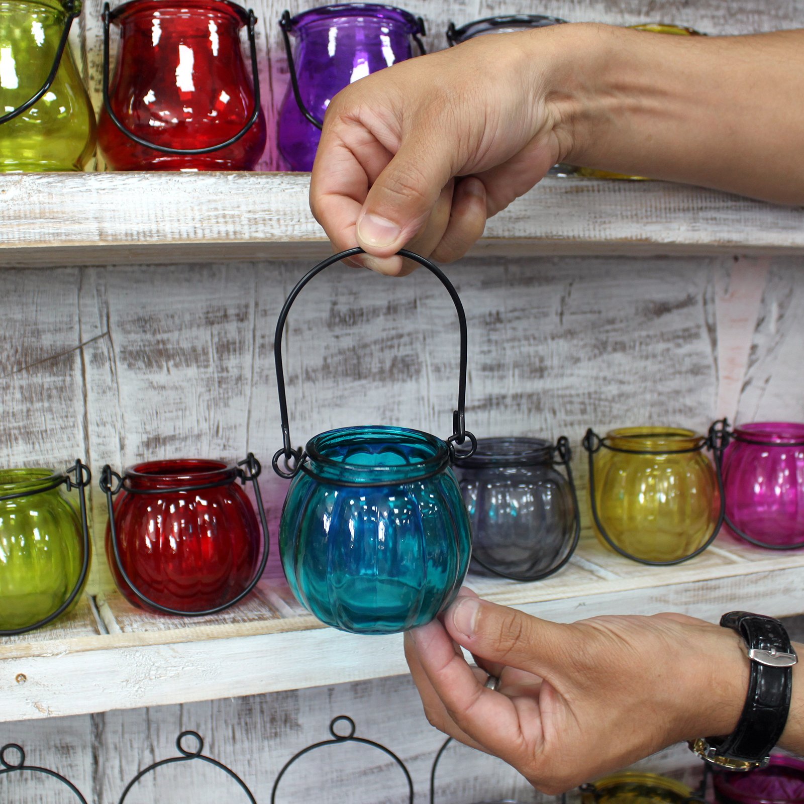 Linternas De Cristal Reciclado AW Artisan Dropshipping