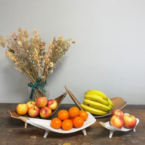 Cuencos de Fruta en hoja de coco en tendencia para añadir a tu tienda online p