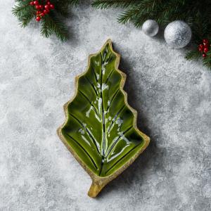 Cuencos de madera hoja esmaltada para añadir a tu tienda online 